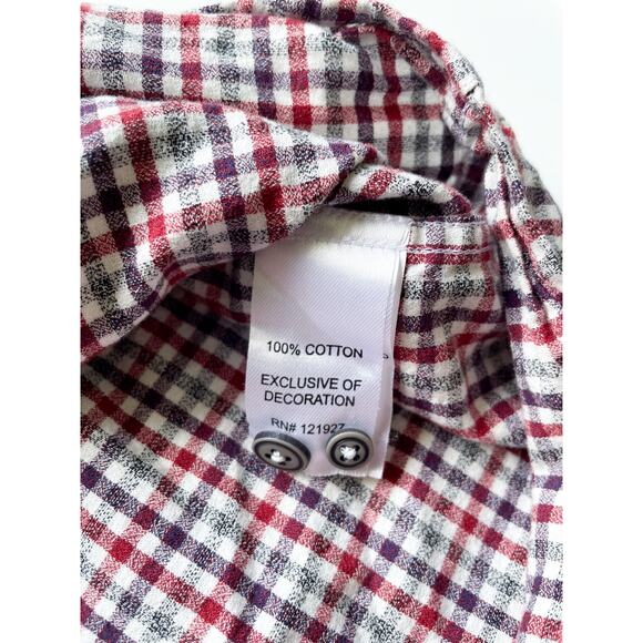 Men's Johnnie-O Top Shelf Plaid Casual Cotton Button Down Flannel Size XL - Picture 3 of 7
